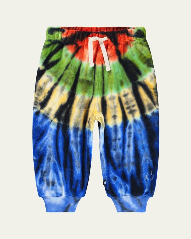 Boy's Simeon Tie-Dye Organic Cotton Sweatpants, Size 3M-4